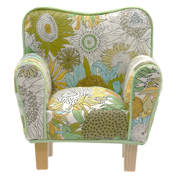 Liberty Fabric Chair Pin Cushion - Yellow/Green Sunflowers