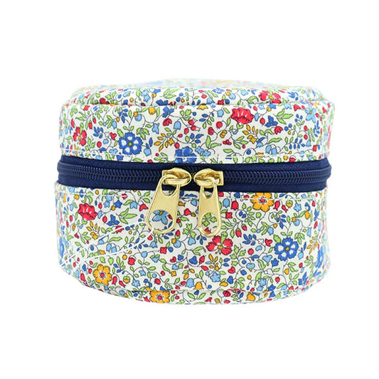 Liberty Print Small Round Pouch - Tiny Floral