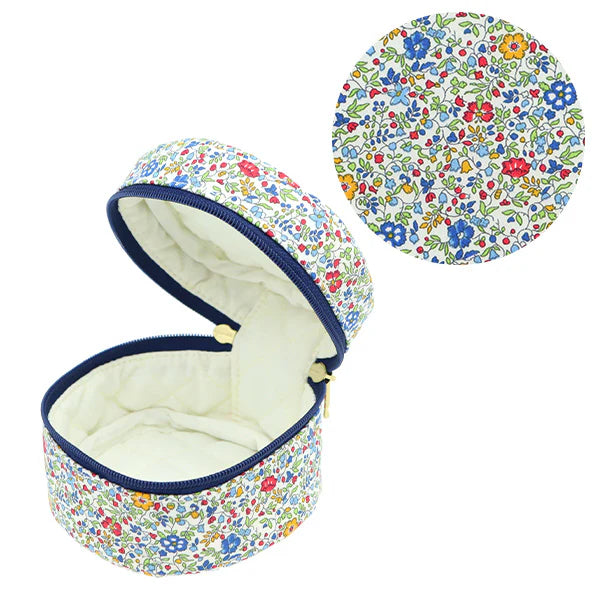 Liberty Print Small Round Pouch - Tiny Floral