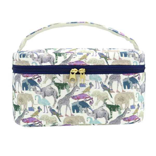 Liberty Oval Vanity Case - African Animals (large)