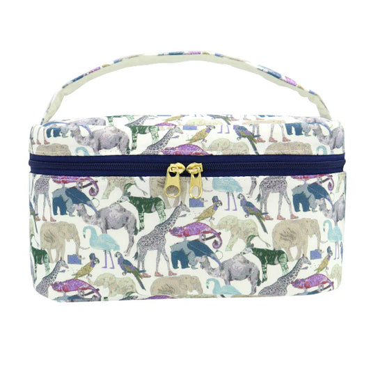 Liberty Oval Vanity Case - African Animals (large)