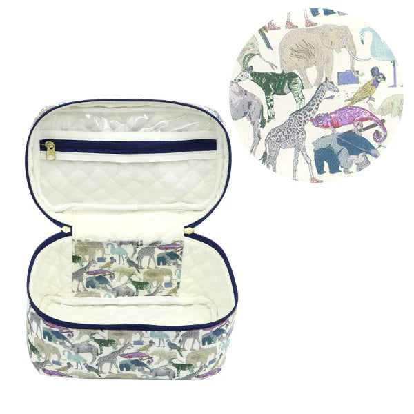 Liberty Oval Vanity Case - African Animals (large)
