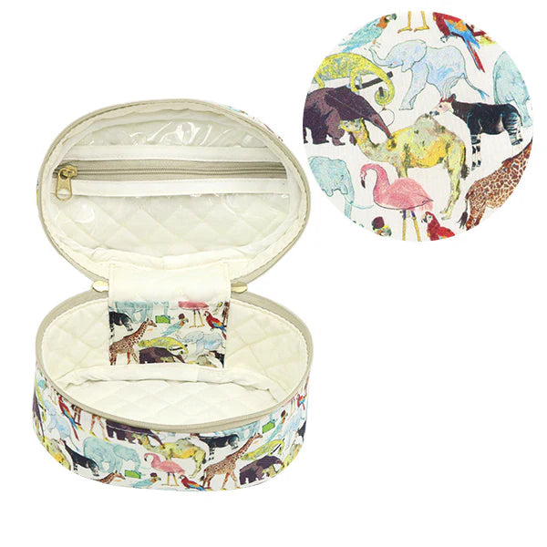Liberty Oval Vanity Case - African Animals