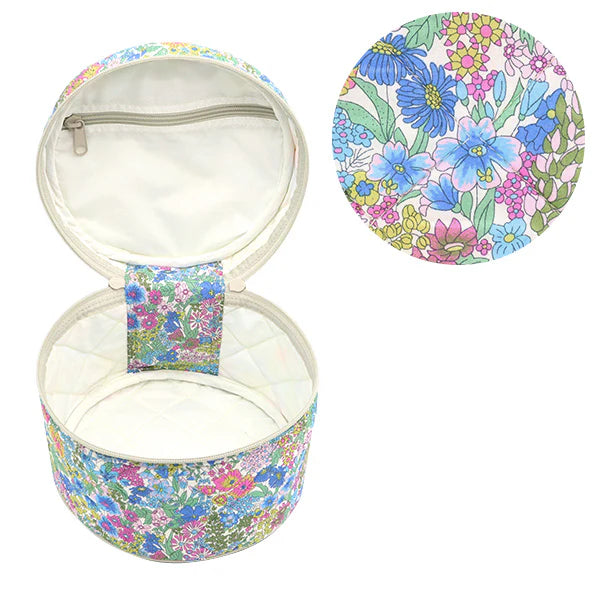 Liberty Quilted Fabric Vanity Case - Bright Floral