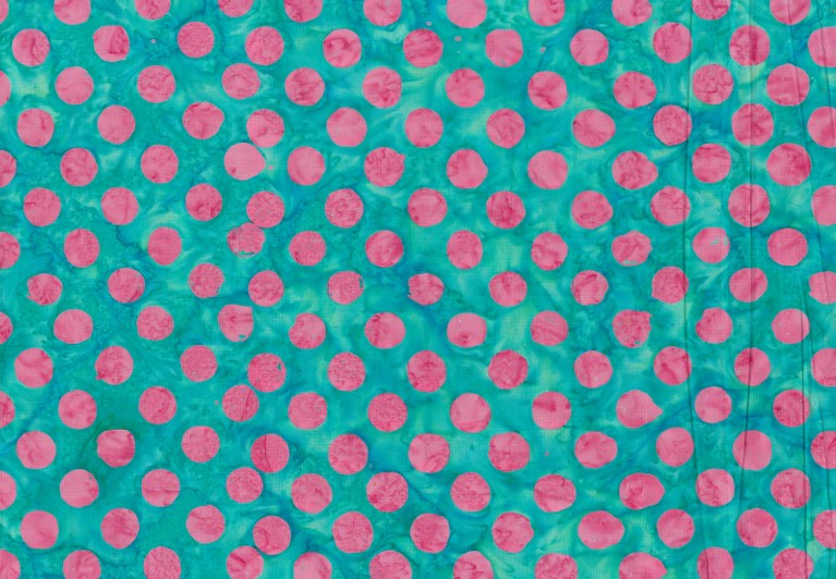 Bright Allsorts- Aqua with Pink Spot