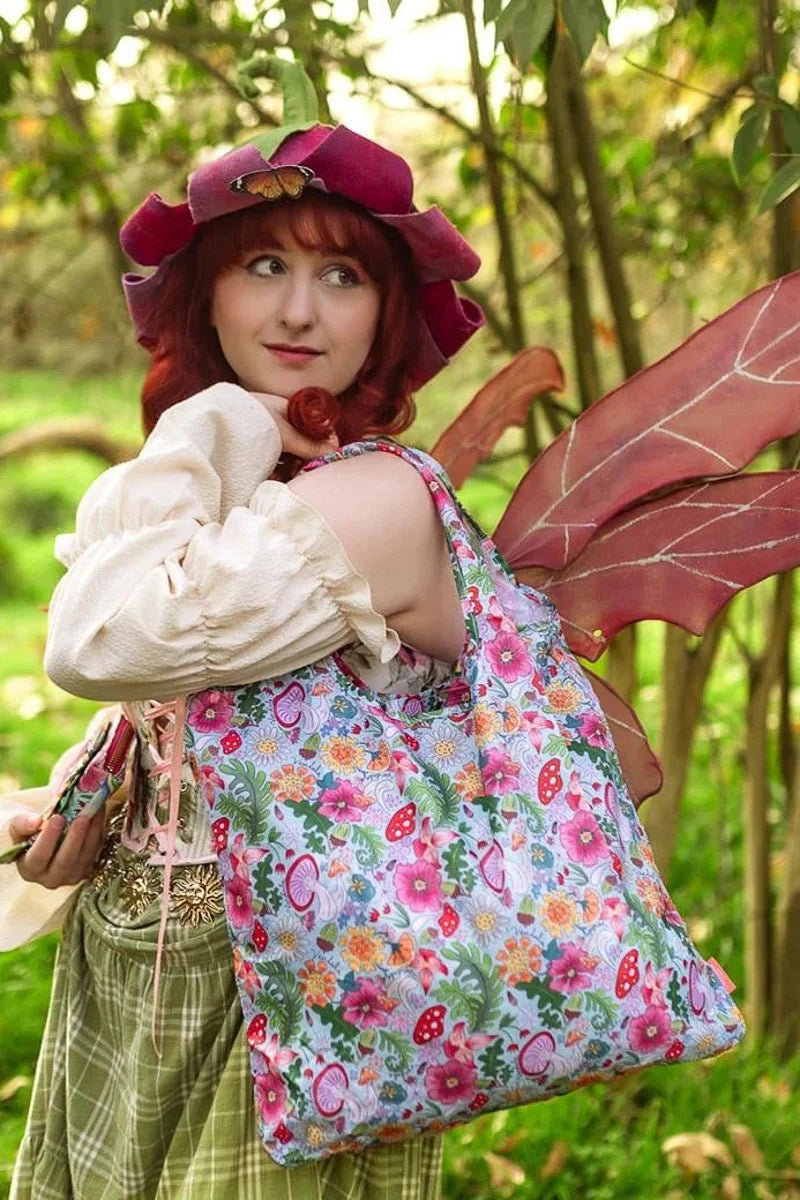 Fairy Village Folding Shopper and Coin Purse