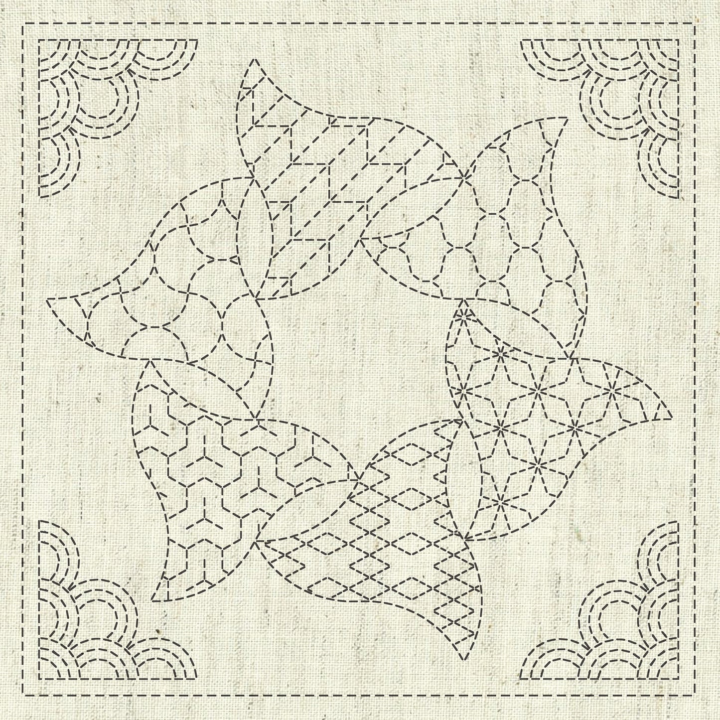 Kaza-Guruma #5 - Curved Triangle Wreath