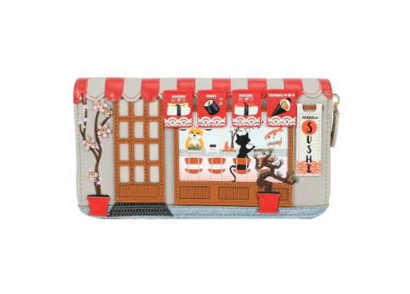 Vendula Sushi - Grey Large Ziparound Wallet