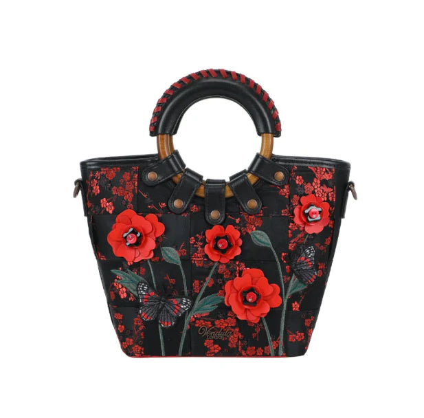 Vendula Woven Butterfly Garden Mini Lea Bag