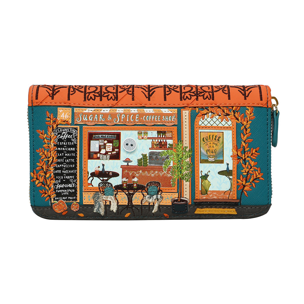 Vendula Sugar and Spice Coffee Shop - large ziparound wallet