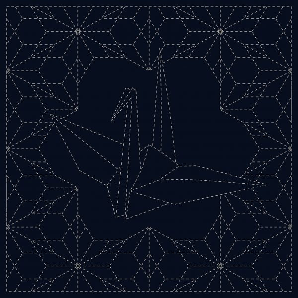 Olympus Japanese Sashiko Sampler Cloth – 'Ori-Zuru'