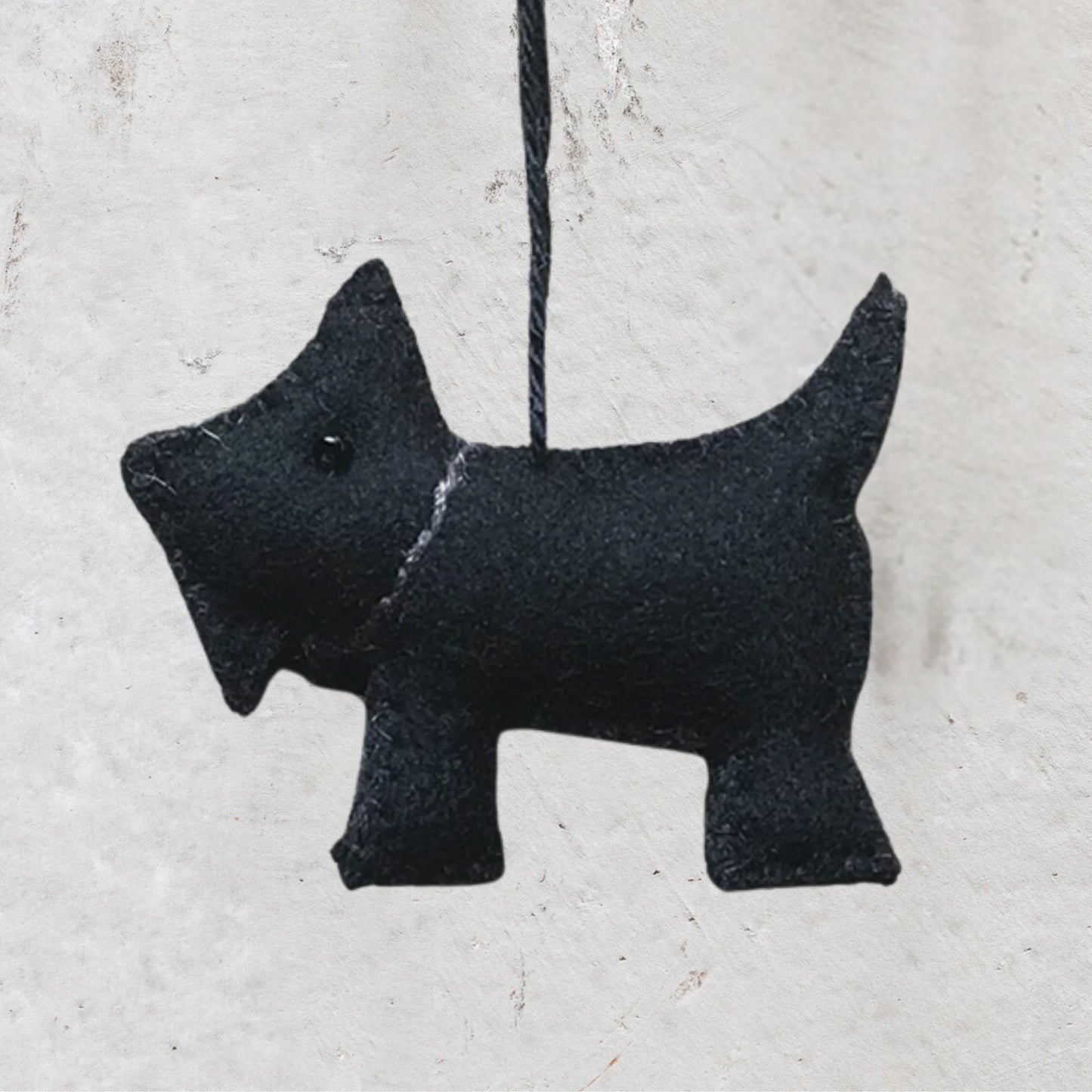 Felt Black Scotty Dog