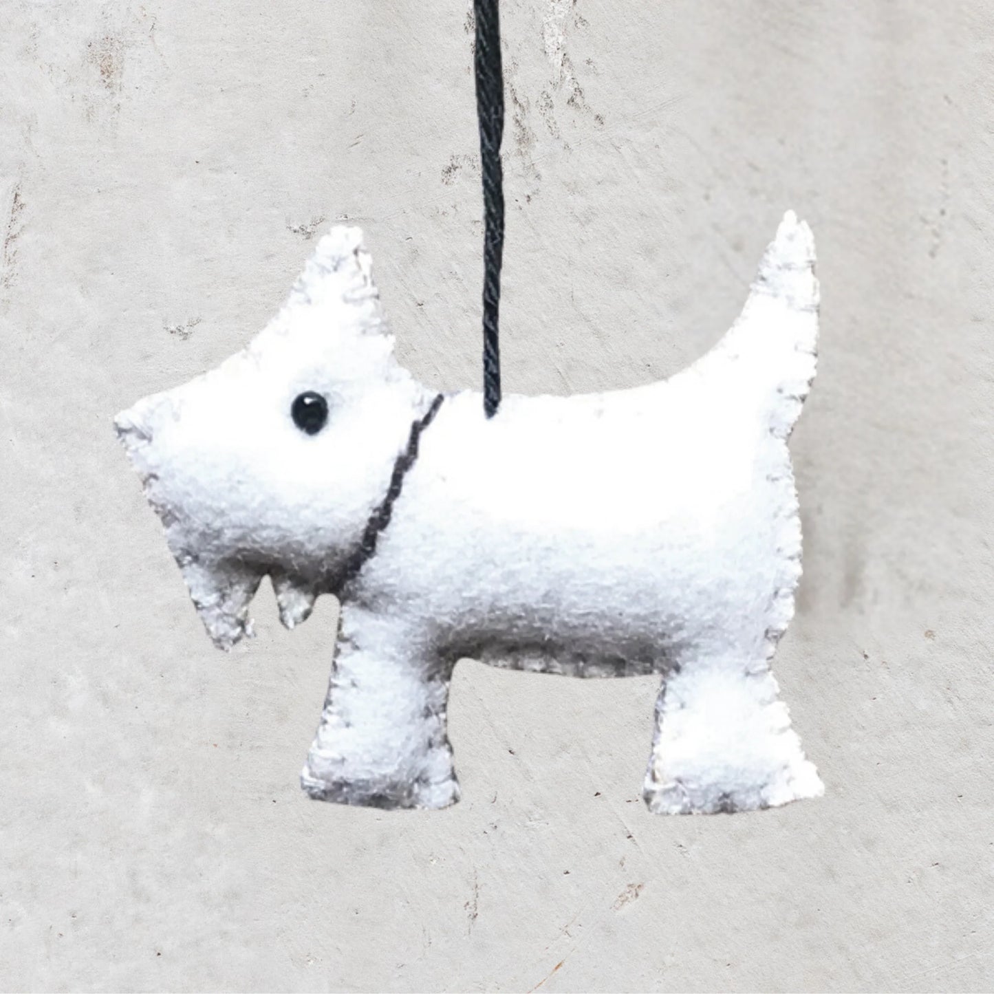 Felt Beige Scotty Dog