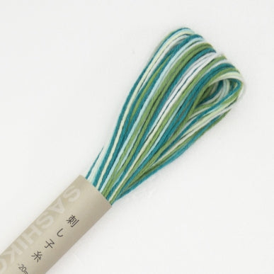 Olympus Sashiko Thread Variegated Green