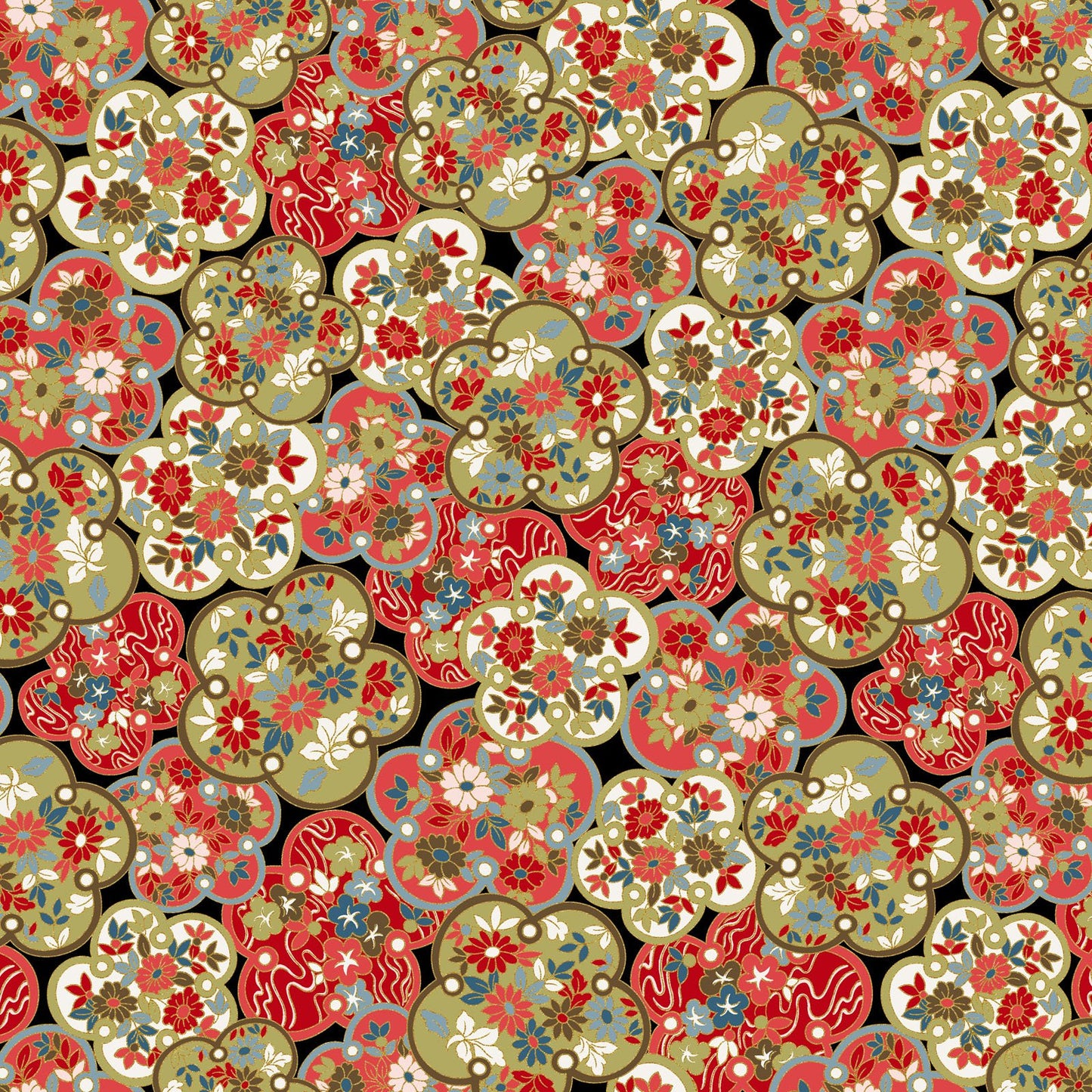 Tadashi Metallic – Geo Multi Floral