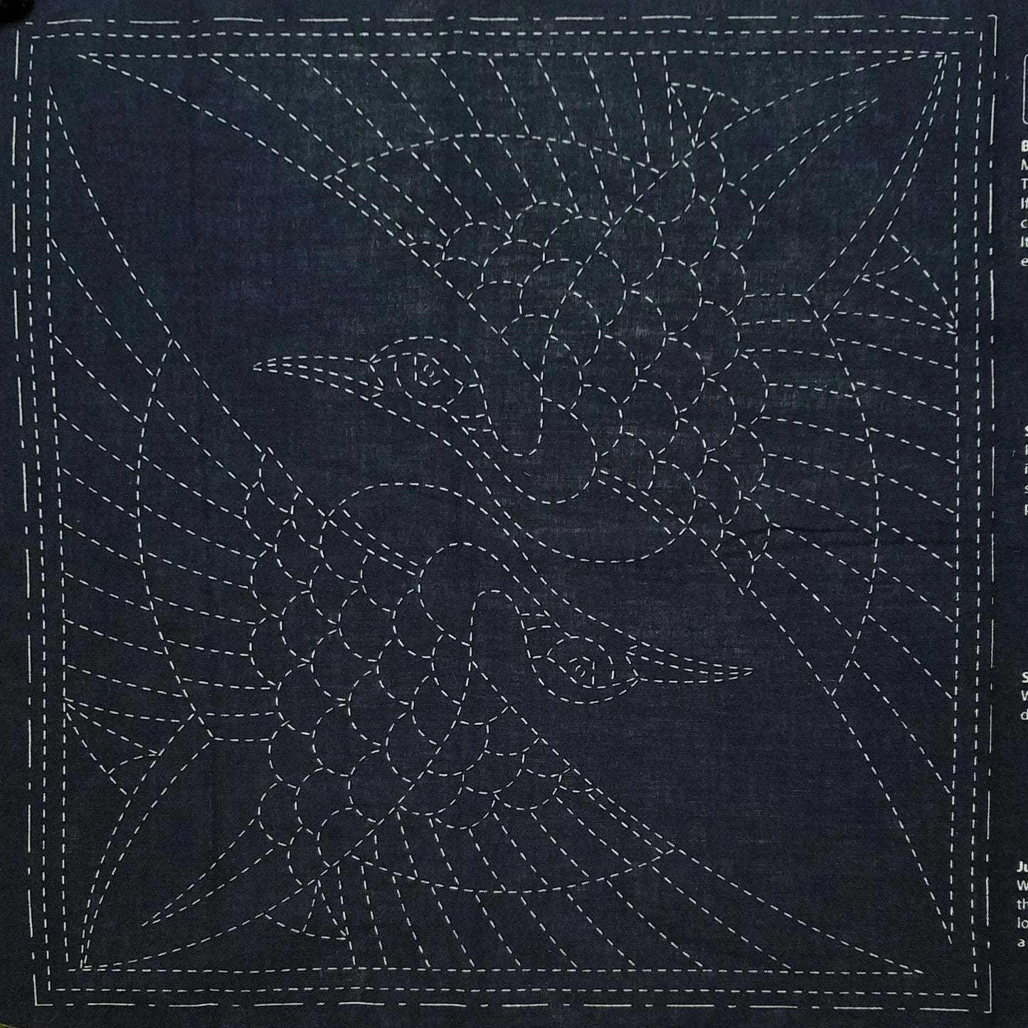 Sashiko Cloth Indigo ‘Two Cranes’