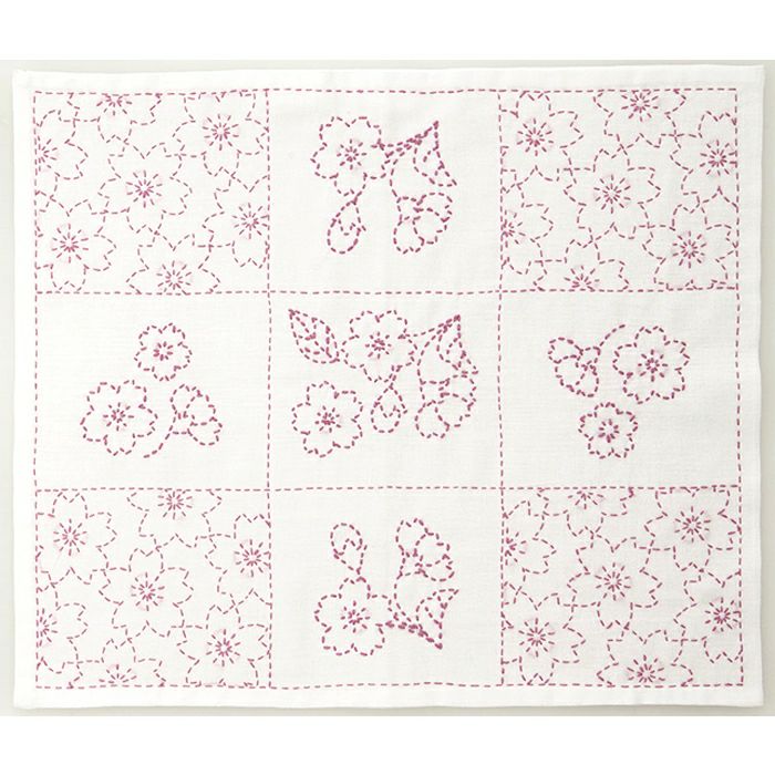 Hana Fukin Sashiko Sampler – Cherry Blossom Sampler
