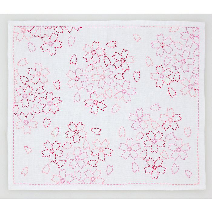 Hana Fukin Sashiko Sampler – Sakura Blossoms and Petals