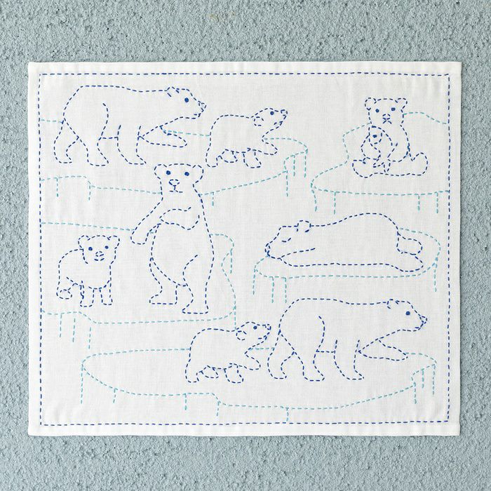 Hana Fukin Sashiko Sampler – Polar Bear