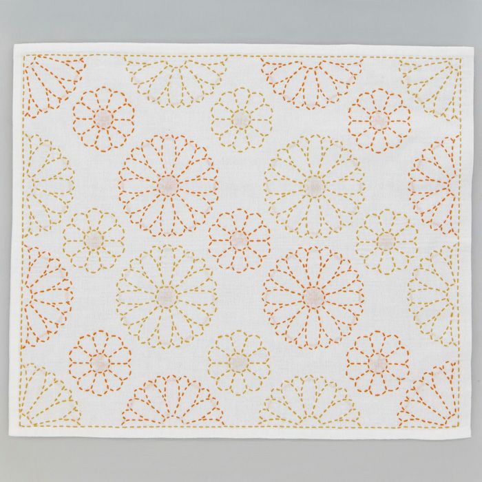 Hana Fukin Sashiko Sampler – Chrysanthemum Flowers