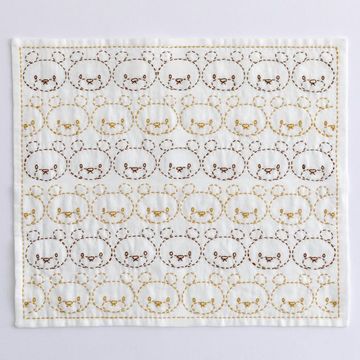 Hana Fukin Sashiko Sampler – Teddy Bear