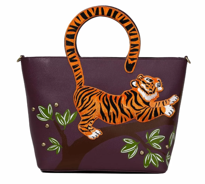 Animal Park – Tiger Cut Out Handle Tote
