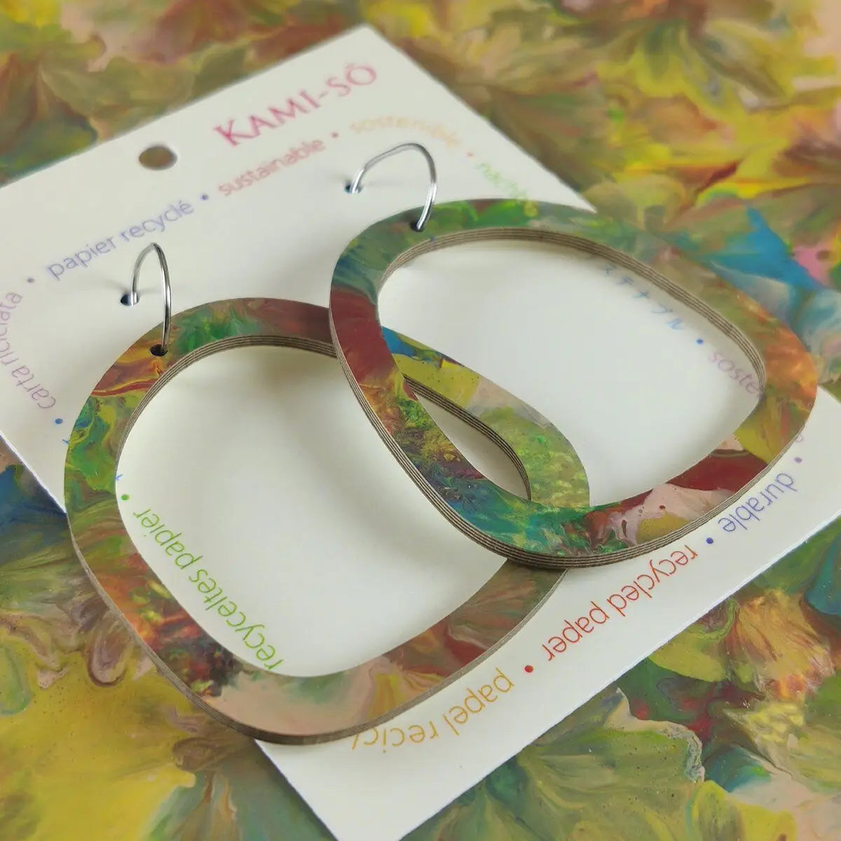 Multicoloured rounded square hoops - Multicolour Fusion