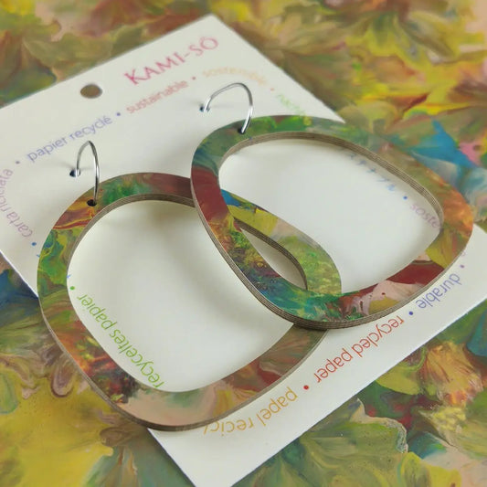 Multicoloured rounded square hoops - Multicolour Fusion