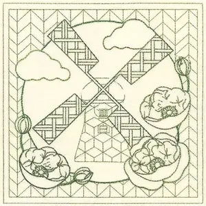 Devonstone Sashiko Panel : Little Scenes in Natural