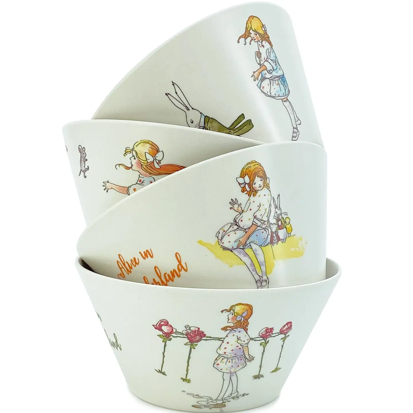 Alice in Wonderland - Bamboo Bowl Set