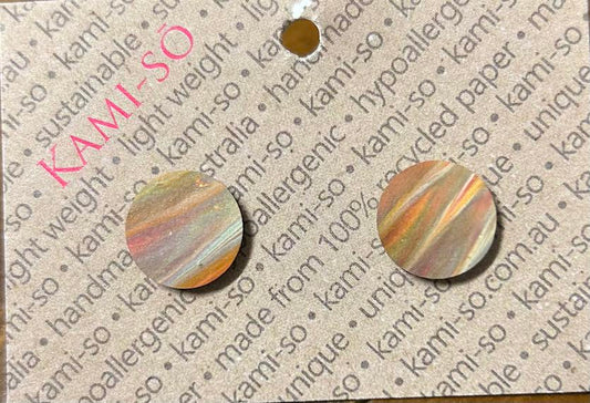 Multicolor round earrings - Earth