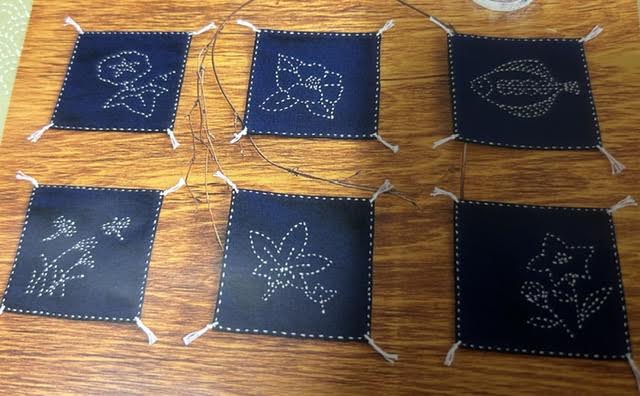 Sashiko Coaster Collection Kit – Indigo Coaster D collection