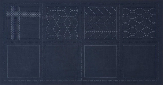 Cosmo Hidamari Sashiko - Four coaster collection - No. 98902 - Navy blue.