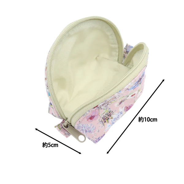 Liberty Print Small Shell Pouch - Pink Floral