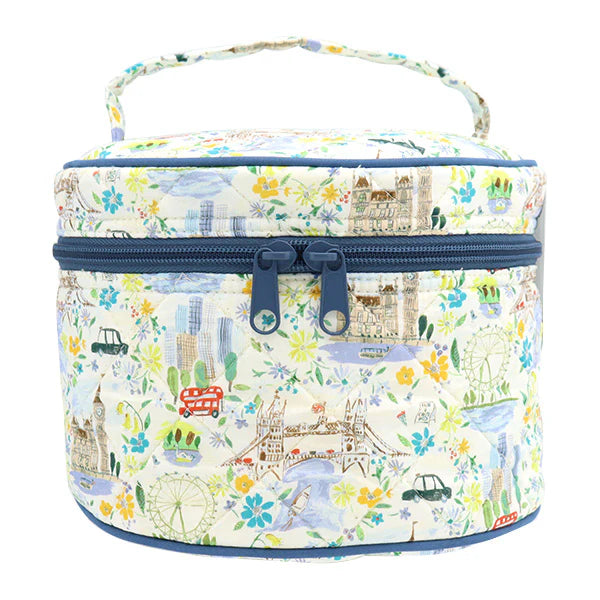 Liberty Quilted Fabric Vanity Case - City of London