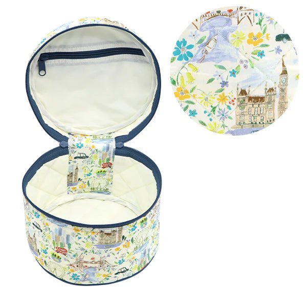 Liberty Quilted Fabric Vanity Case - City of London