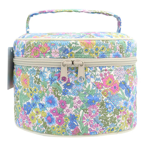 Liberty Quilted Fabric Vanity Case - Bright Floral