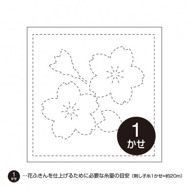 Hana Fukin Sashiko Sampler – Cherry Blossom
