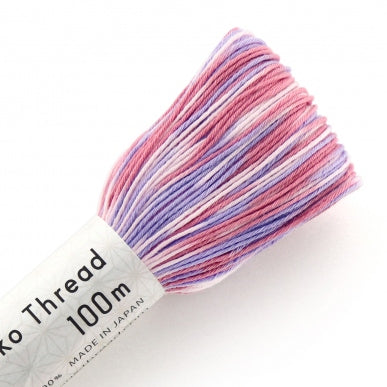 Olympus Sashiko Thread - Variegated Pinks and Mauves #192