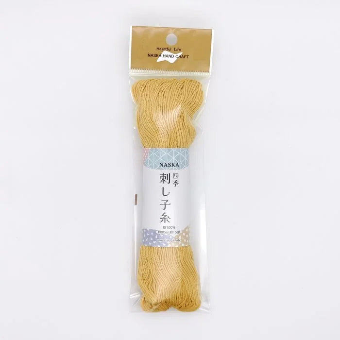 Naska Sashiko Thread 80m -Yellow #506