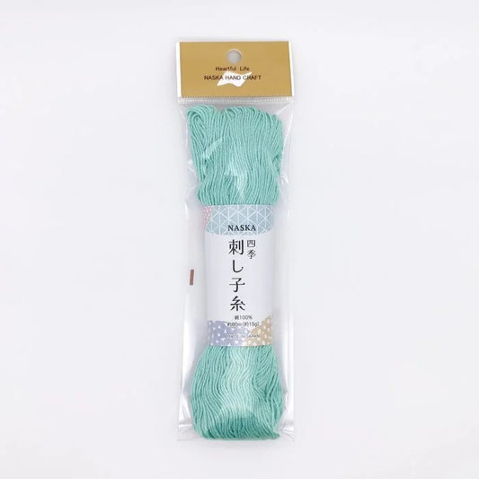 Naska Sashiko Thread 80m - Aqua #514