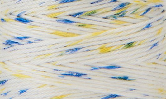 Cosmo Hidamari Sashiko Thread – Speckle Shaved Ice Blue Yellow