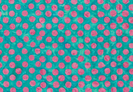Bright Allsorts- Aqua with Pink Spot