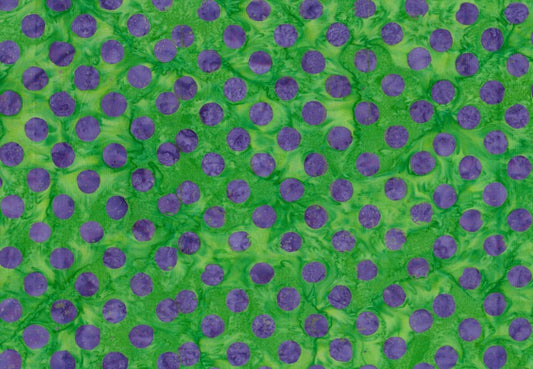 Bright Allsorts- Green with Purple Spot