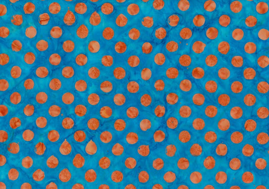 Bright Allsorts- Bright Blue with Orange Spot
