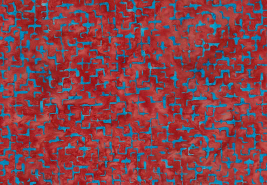 Bright Allsorts- Red and Aqua Blue Mesh