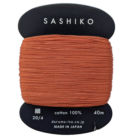 Daruma Sashiko cotton - Burnt Orange #214