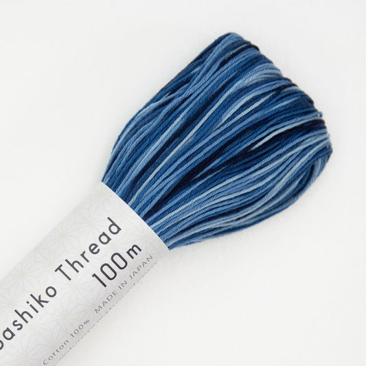 Olympus Sashiko Thread - Variegated Blues #157