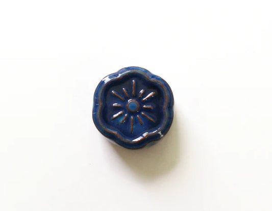 Awaji Kawara magnetic Needle Rest with Needle Polisher - Blue