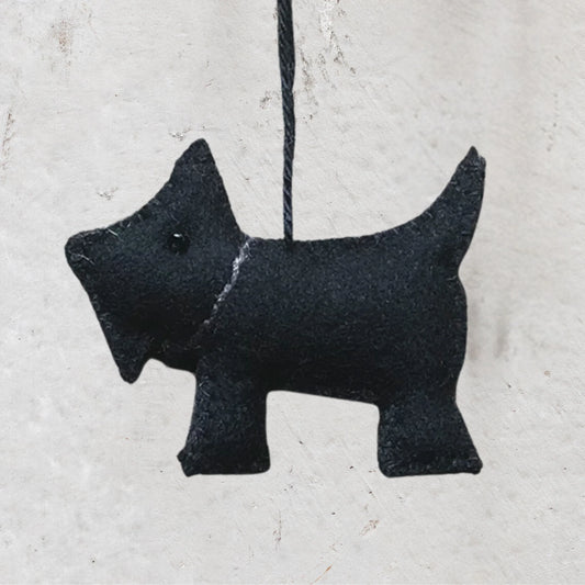 Felt Black Scotty Dog
